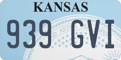 KS license plate 939GVI