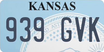 KS license plate 939GVK