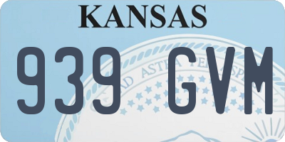 KS license plate 939GVM
