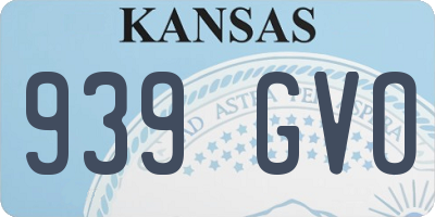 KS license plate 939GVO