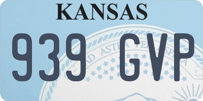 KS license plate 939GVP