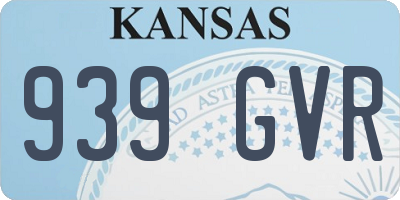 KS license plate 939GVR