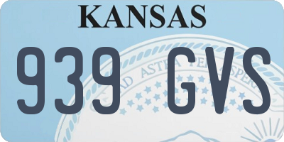 KS license plate 939GVS