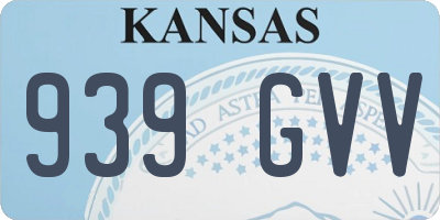 KS license plate 939GVV