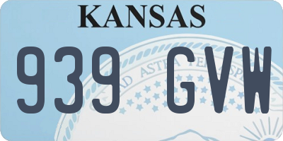 KS license plate 939GVW