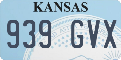 KS license plate 939GVX