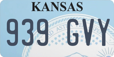 KS license plate 939GVY