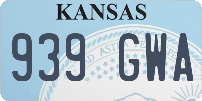 KS license plate 939GWA