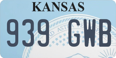 KS license plate 939GWB