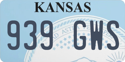 KS license plate 939GWS