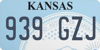 KS license plate 939GZJ