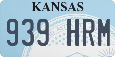 KS license plate 939HRM