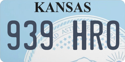 KS license plate 939HRO