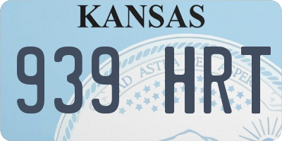 KS license plate 939HRT