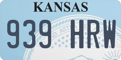 KS license plate 939HRW