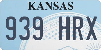 KS license plate 939HRX