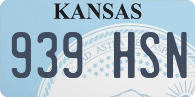 KS license plate 939HSN