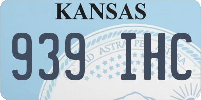 KS license plate 939IHC
