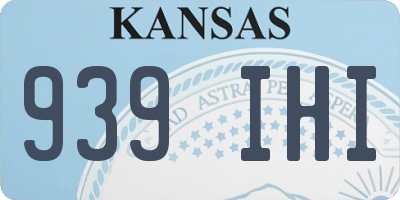 KS license plate 939IHI