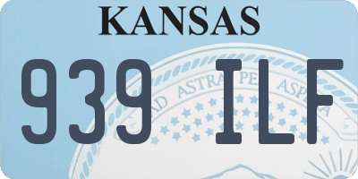 KS license plate 939ILF