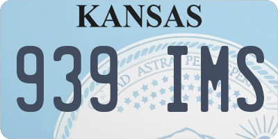 KS license plate 939IMS
