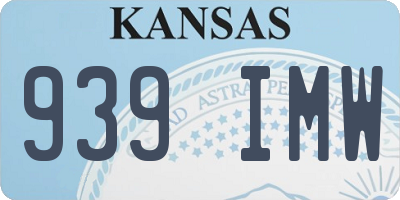 KS license plate 939IMW