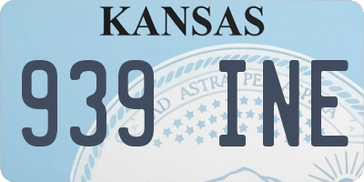 KS license plate 939INE