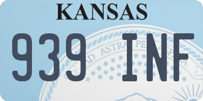 KS license plate 939INF