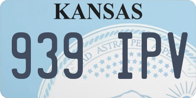 KS license plate 939IPV