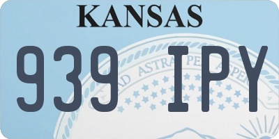 KS license plate 939IPY