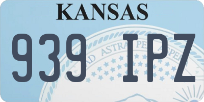KS license plate 939IPZ