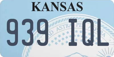 KS license plate 939IQL