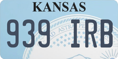 KS license plate 939IRB