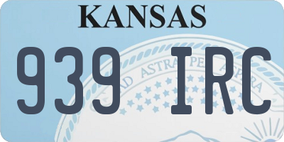 KS license plate 939IRC