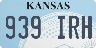 KS license plate 939IRH
