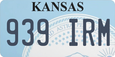 KS license plate 939IRM