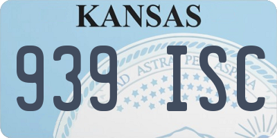 KS license plate 939ISC