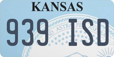 KS license plate 939ISD