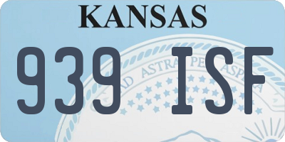 KS license plate 939ISF