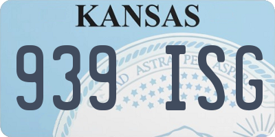 KS license plate 939ISG