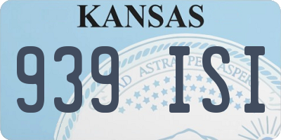 KS license plate 939ISI