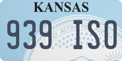 KS license plate 939ISO