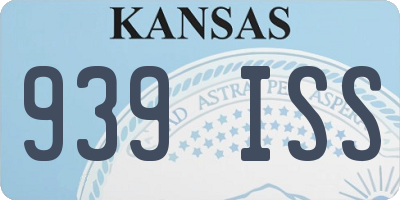 KS license plate 939ISS