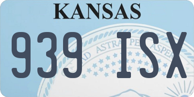 KS license plate 939ISX