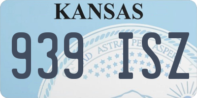 KS license plate 939ISZ
