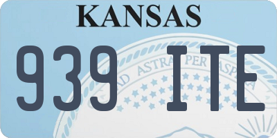 KS license plate 939ITE