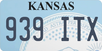KS license plate 939ITX