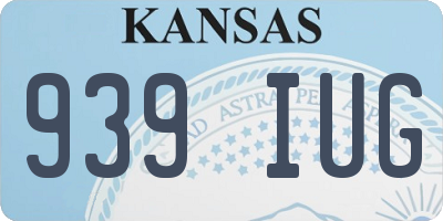 KS license plate 939IUG