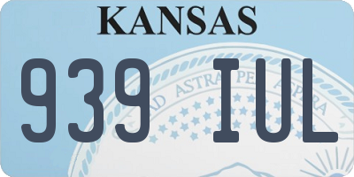 KS license plate 939IUL