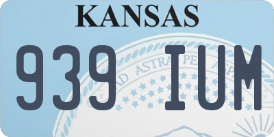 KS license plate 939IUM